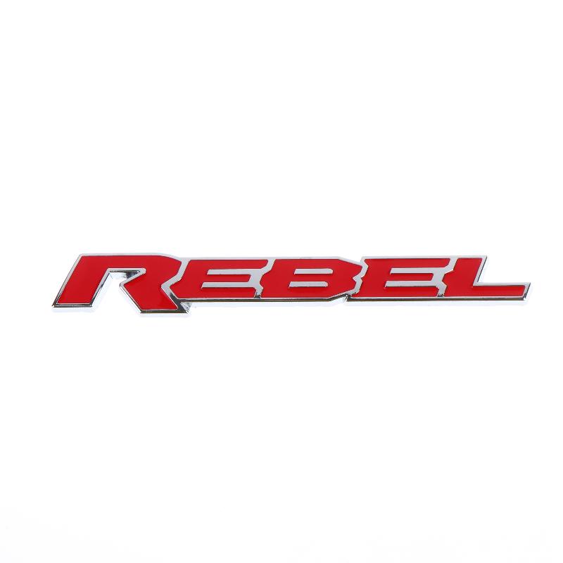Personalized 3D Metal Car Sticker Rebel Letter Car Decal Self-Adhesive Letter Badge Stickers Car Exterior Decor Accessories