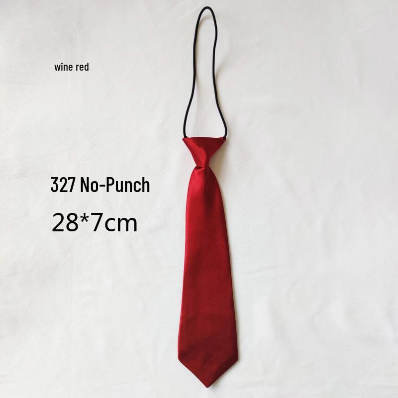 Solid Color Short Pullover with Cute Tie for Women & Children - Casual Uniform Accessory