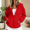Women's Long Sleeve Zip Up Hoodie with Front Pockets Casual Sweatshirt