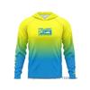 Mens UPF 50 Quick-Dry Fishing Shirt With Hood Long Sleeve Sun Protection Top Outdoor Angling Wear