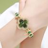Lucky Clover Watch Niche Light Luxury Green Agate Bracelet Watch Quartz Ladies Watch