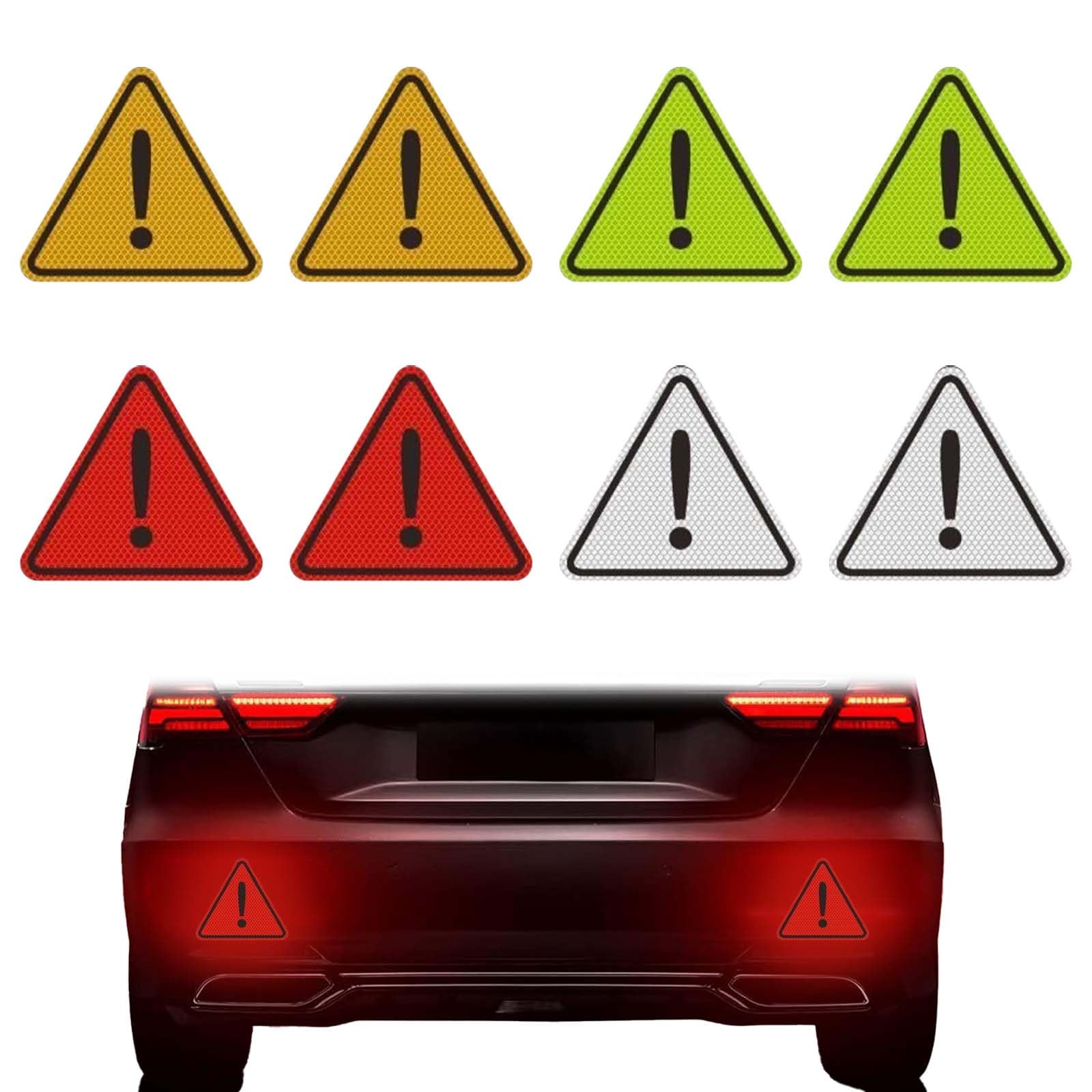 

PAVIKE Reflective Tape, Triangle, Reflective Car Stickers, 8 Pieces, Reflective Stickers, Car Window, Outdoor,