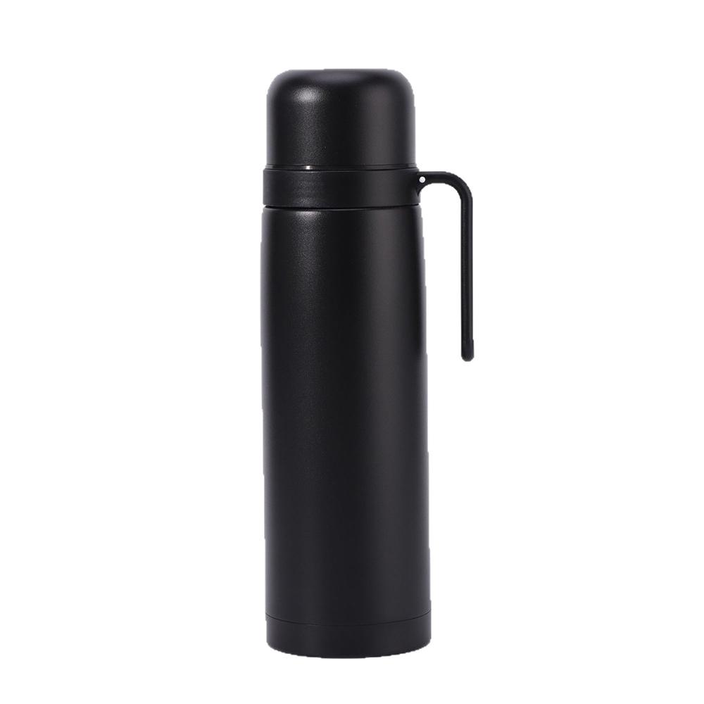 Vacuum Insulated Thermos Flask Stainless Steel Double Walled, for Hot Cold Drinks Ideal for Daily Hydration 800ml чёрный