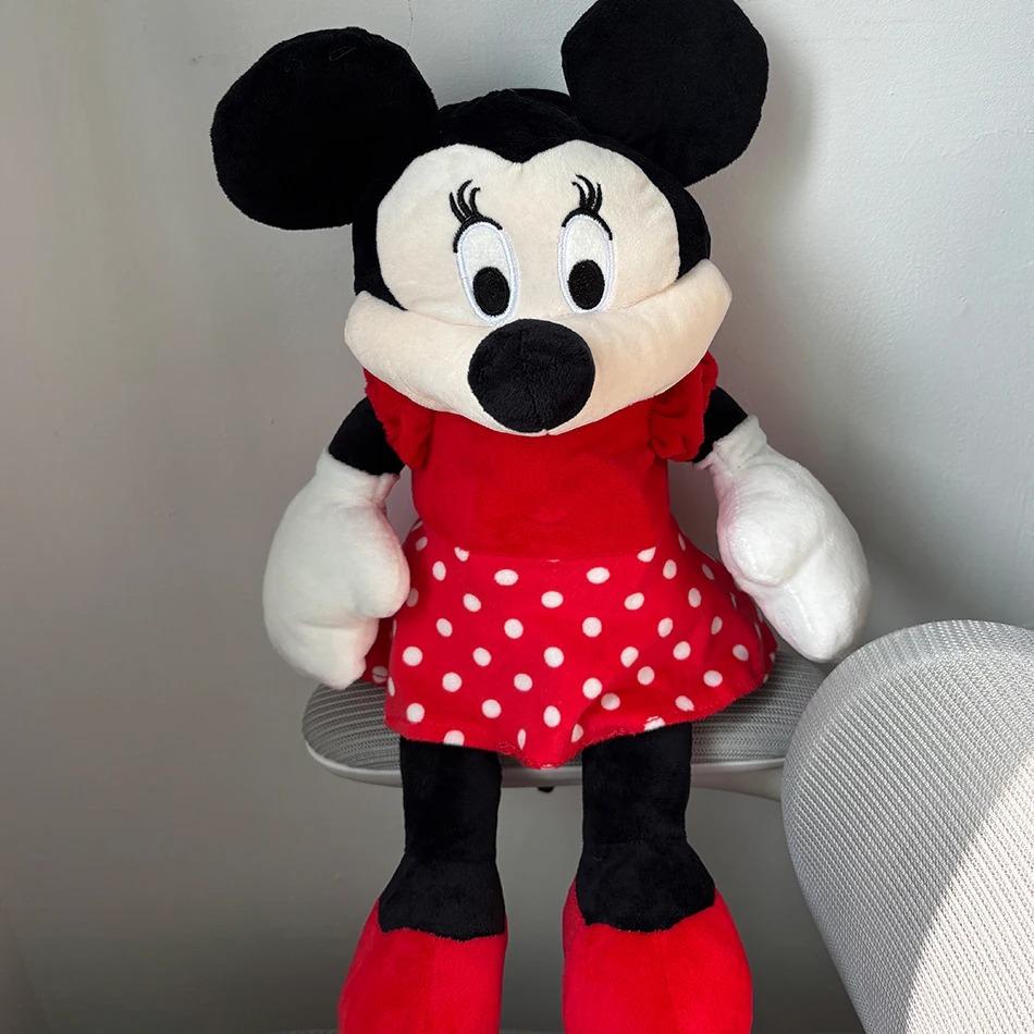 New  Hot  Mickey&Minnie Plush Doll Breath Child Peluche Soothes Toy Anime Baby Music Light Sleep Toys Kid Gifts