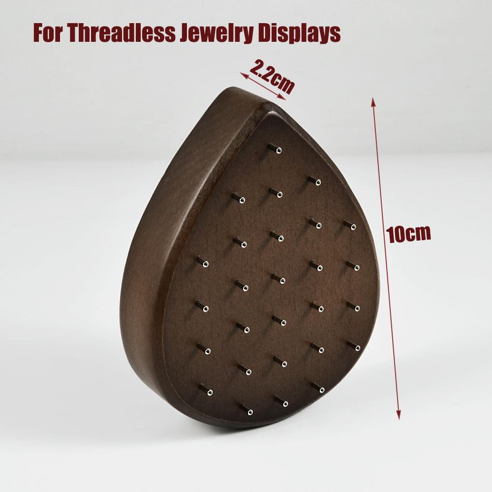 1PC Wood Piercing Jewelry Display Flower Heart Shape Cases Stand Earring Belly Lip Tongue Body Piercing Jewelry Solid Wood Stand