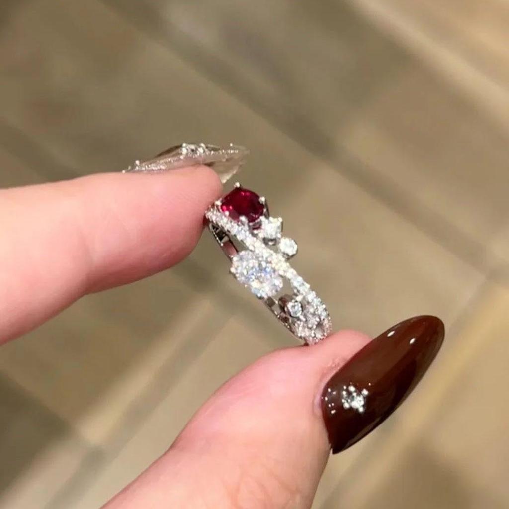 18k Gold Plated Zircon Oval Open Ring - Luxury Handcrafted Jewelry for Index Finger