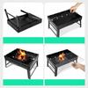 Grill Na Węgiel Drzewny, Składany Grill Biurko, Blat Na Zewnątrz Na Piknik