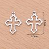 20Pcs Silver Plated Cross Charms Pendants For Jewelry Making Bracelet Diy Handmade Necklace Earrings Accessories