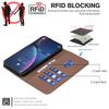 RFID kožené pouzdro na peněženku pro Xiaomi Redmi Note 13 12 11 11E 10 Pro 5G 4G Luxusní kryt pro Redmi Note 13 Pro Plus 12S 11S Pouzdro