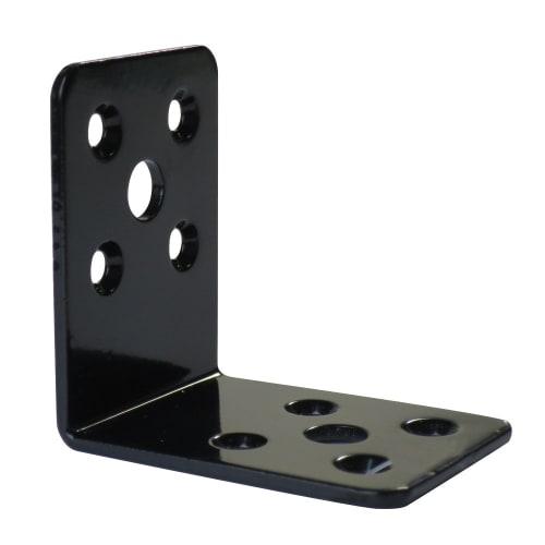 DAIDOHANT (Reinforcement Hardware) Black Multi-Purpose Hardware, L-Shaped, Iron (W)2.3 x (A)40 x (B)55mm (1 pc) 69104
