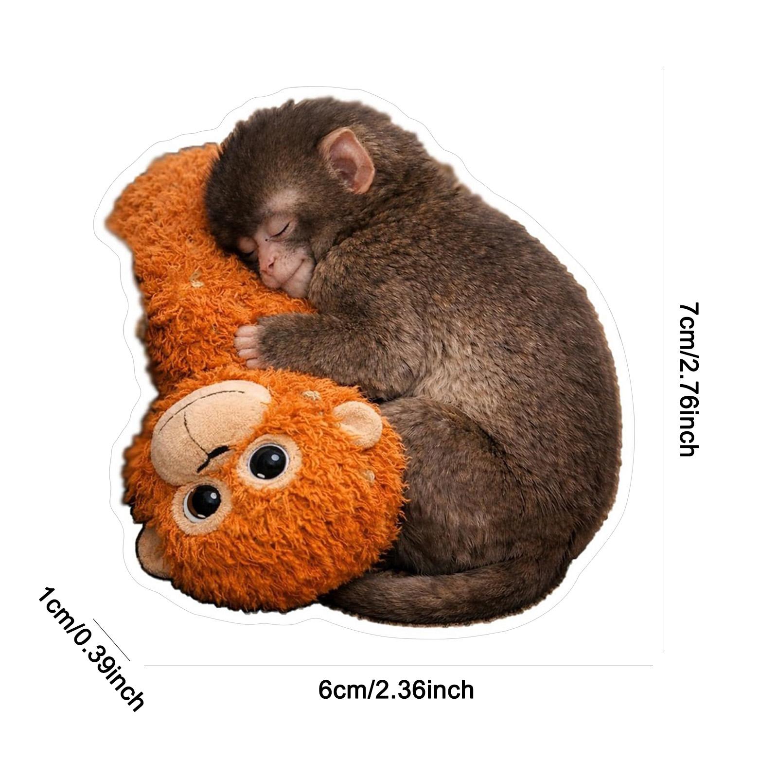

10Pcs Protect Punch The Monkey Sticker Easy To Paste and Remove Cute Monkey Holding Sticker Perfect for Childs Room Decor Gift