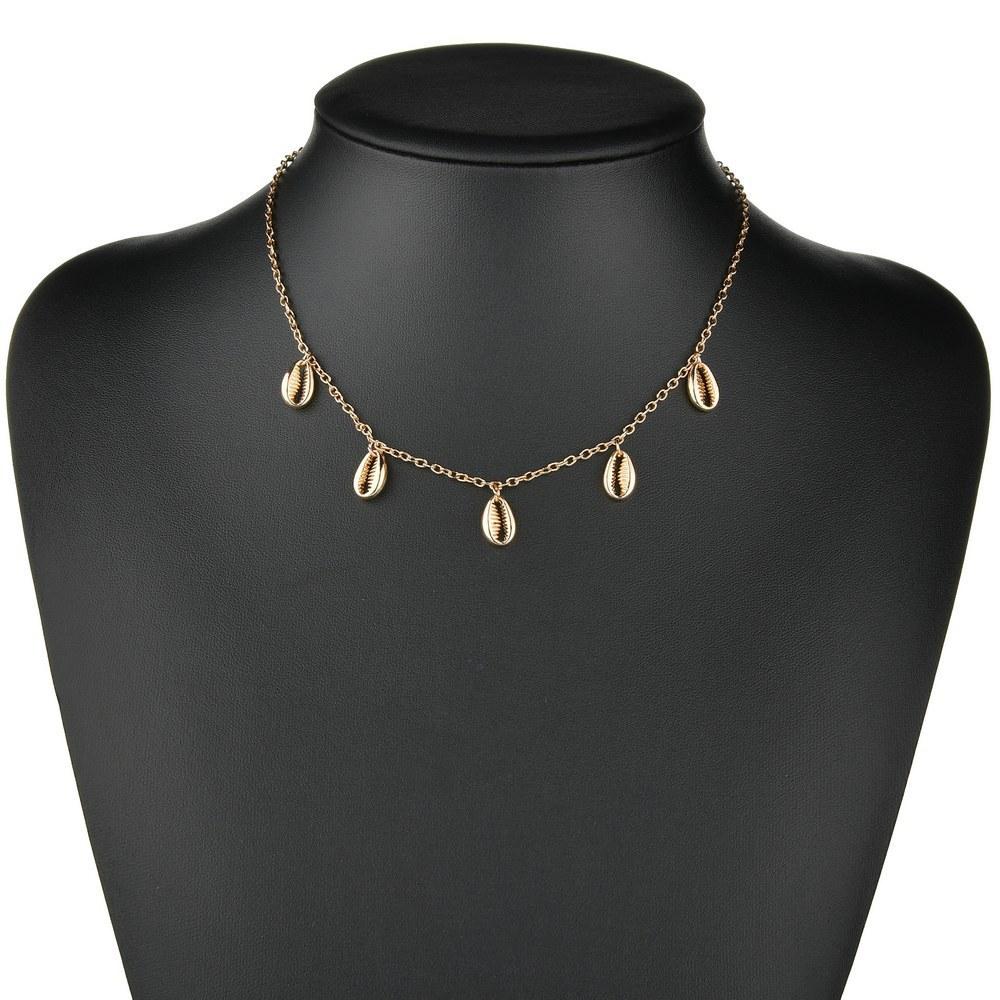 Accessories Pop Metal Shell Necklace Summer Pop Necklace Collarbone Chain