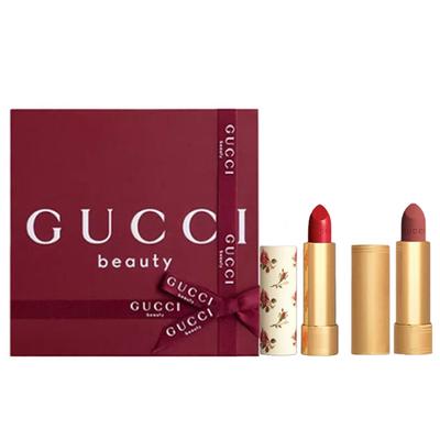 Makeup Set Golden Velvet Small Floral Colorful Velvet Mist Lipstick Silk Two-piece Set: Velvet Mist Lipstick #208 3.5g + Silk Lipstick #25 3.5g