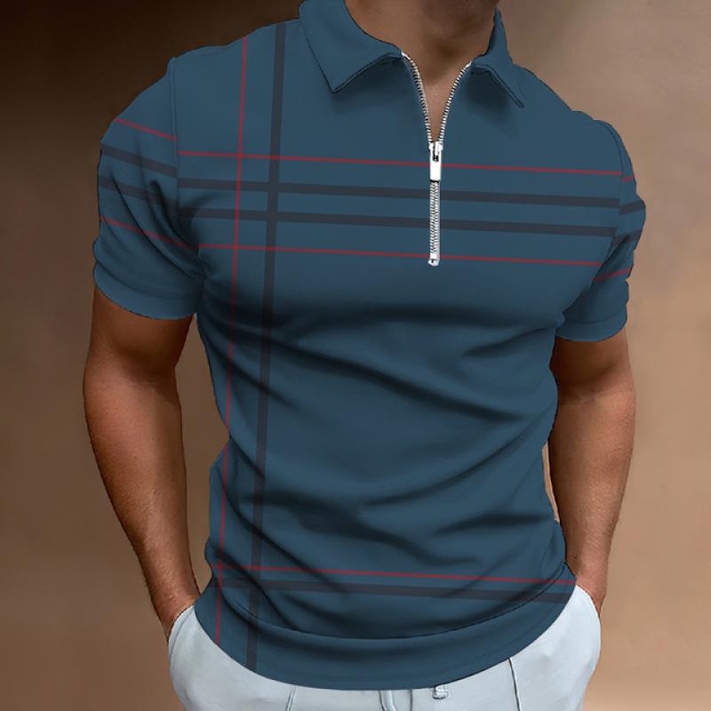 Short Sleeve Polo Shirt with Cartoon Baseball Print, Casual Sporty Style