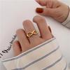 Retro 18k Gold-Plated Titanium Steel Index Ring - Japanese Korean Style