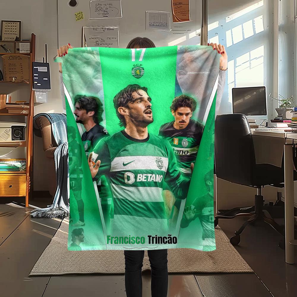 Sporting CP Print FlAannel Blanket, High quality Comfortable for All Seasons, Home Decor, Warmth and Comfort
