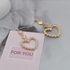 Women Cute Sweet Loving Heart Shape Long Style Pearl Earrings