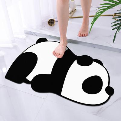 Quick Drying Anti-Slip Mat Cute Cat Dog Panda Super Absorbent Bath Mat Skin Floor Mats Toilet Carpet Home Decor Bath Rug