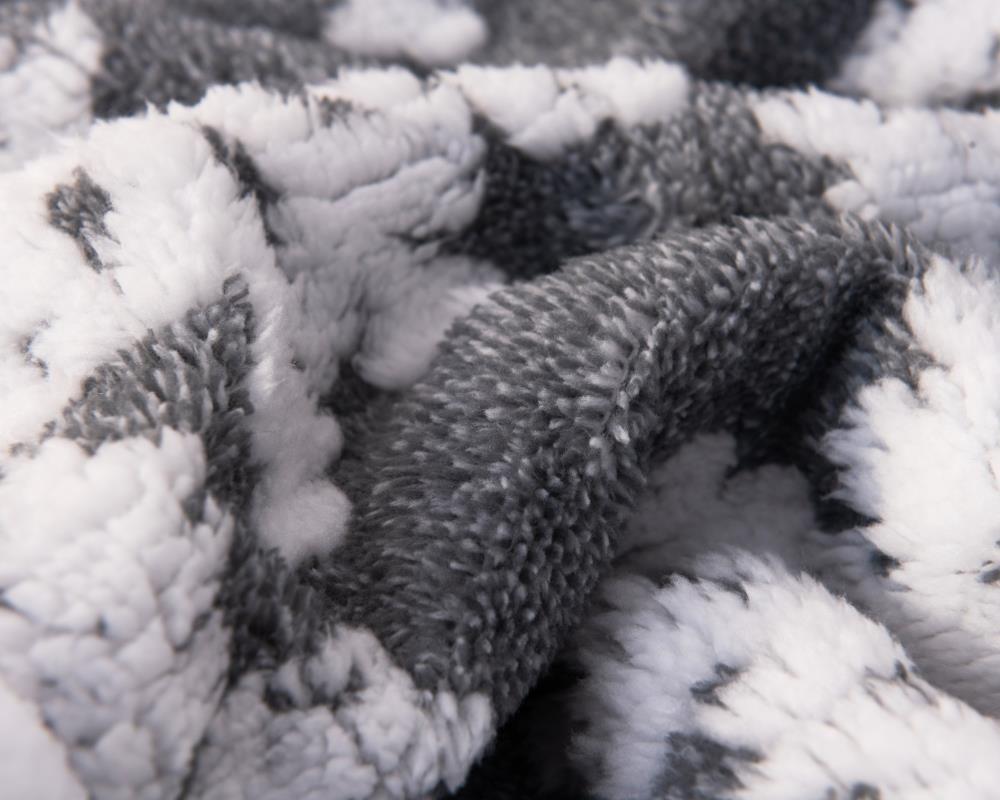 Doppellagige warme Flanell-Jacquarddecke für den Winter