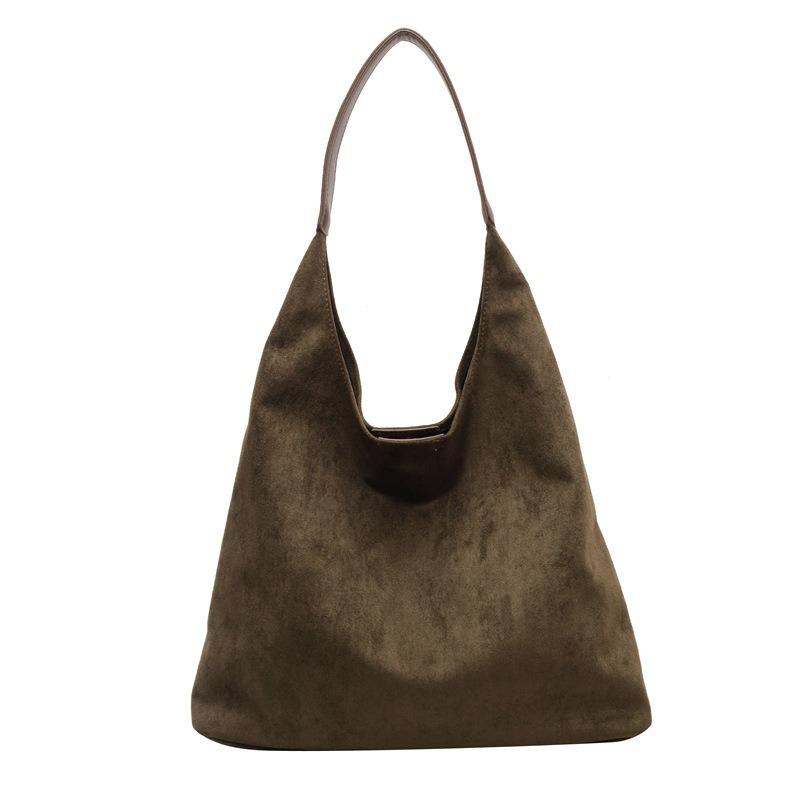 Commuter child and mother tote bag new simple suede shoulder underarm bag women's large-capacity versatile women's bag