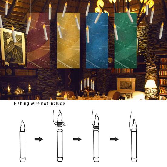 6/12Pcs LED Electronic Candle Battery Operated Flameless Candle Realistic Flickering Flame Holiday Atmosphere Candle