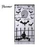 Dark Halloween Decorations Door Curtain, Lace Spider Web Fireplace Cover, Scary Skeleton Witch Sexy Table Cover Bat Print Window Drapes for