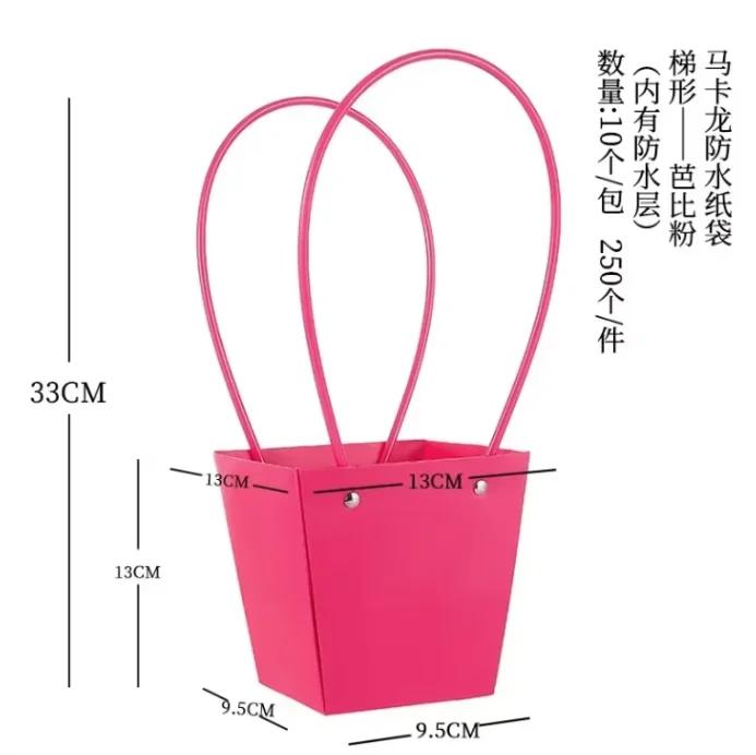 Flowers Basket Boxes Gift DIY Packaging Materials Wedding Favors 10pcs Flower Tote Bags Kraft Paper Bouquet Floral Arrangement