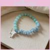 Blue Delicate Butterfly Bracelet For Women Sweet Style Beaded Jewelry Friendship
