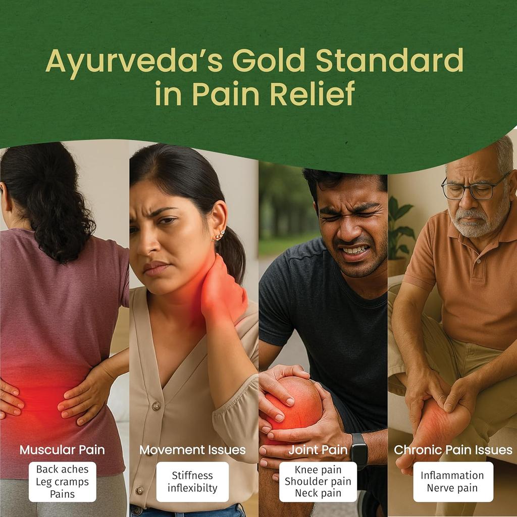 Kerala Ayurveda Myaxyl Öl 60ml 3er Pack | Schnell einziehend, nicht fettend, Schmerzlinderung für Rücken, Knie & Muskelkomfort