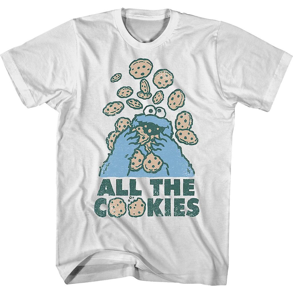 Fit 1969 Sesame Street Classic American Animated Cartoon Retro Unisexs and Unisexs LooseFitting Trendy Pure Cotton Tees