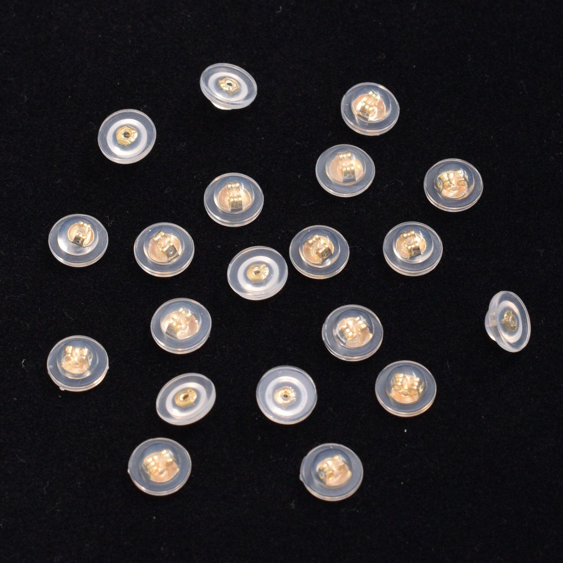 

10 шт. силиконовых берушей Earth с покрытием из 18-каратного золота, серьги в виде летающей тарелки, круглые серьги Ear Force DIY, аксессуары, серьги-гвоздики, беруши.