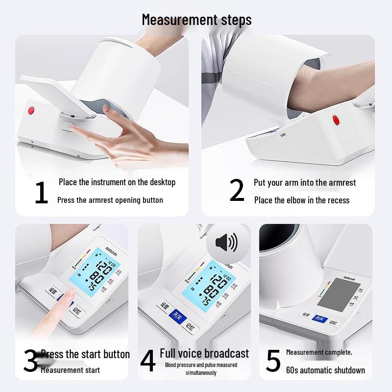 Upper Arm Electronic Voice Blood Pressure Monitor with Cuff