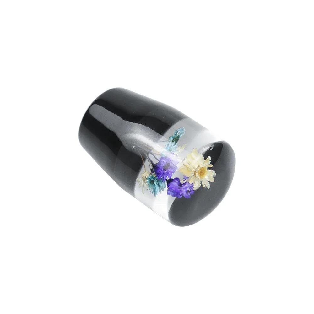 JDM Interior Car Racing Gear Stick Shifter Lever Clear Underwater Flower Design Crystal Resin Gear Shift Knob GReddy Real Flower