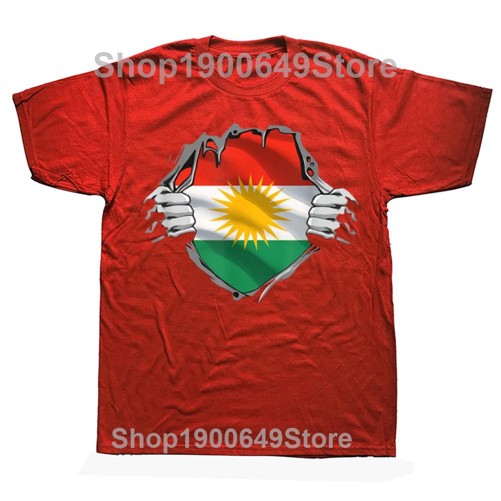 Vtipná Kurdistánská Kurdská Kurdové Vlajka Trička Pánská Dámská Móda Neformální Oversized Tričko 100% Bavlna Volný Styl Tričko