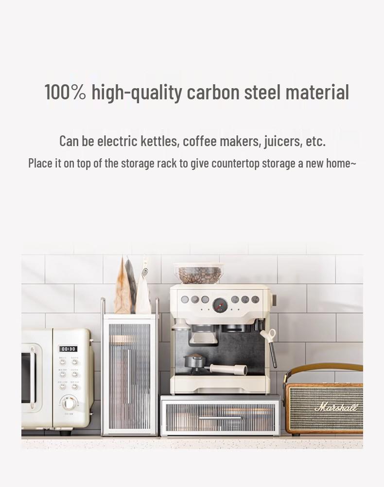 Coffee Capsule Display & Storage Stand with Drawer for Tea Bags and Machine Base