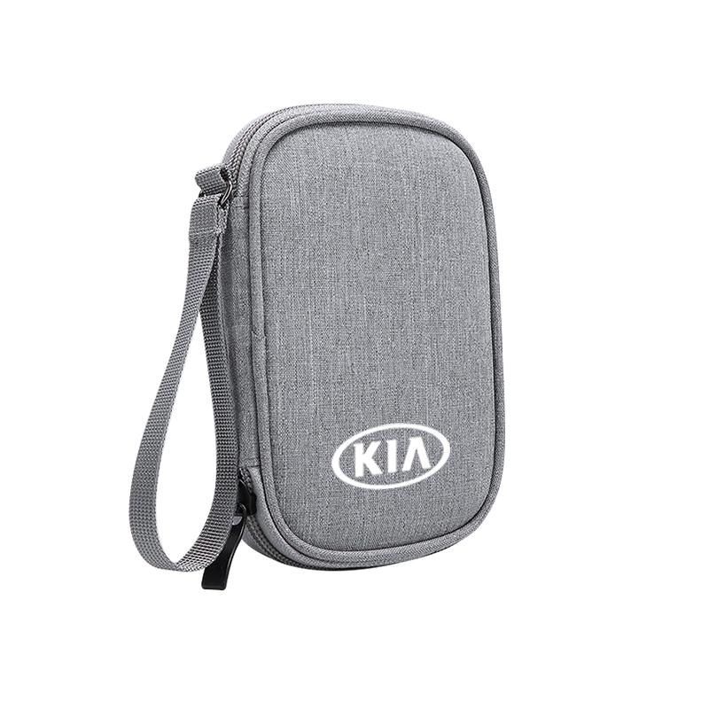 GSOT3 Car Portable Storage Bag Multi Functional Key Phone Bag For KIA K3 Sportage Carnival K5 Seltos Pegas KX1 EV5 Sonet EV6 K4 EV3