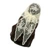 Embroidered Lace Triangle Scarf Flower Headband Lace Headscarf Bandana Headband Elegant Scarf Shawl 135x45cm for Woman