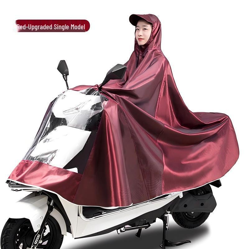 Capa de Montura Impermeable Tallas Grandes para Jinetes Individuales/Dobles - Gruesa, Protección Anti-Lluvia Fuerte para Patinetes Eléctricos y Motocicletas.