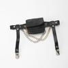 Goth Sexy Thigh Harness Chain Punk leg Stockings Bondage Belt Creative Leg Bag Garter Belt  Girl