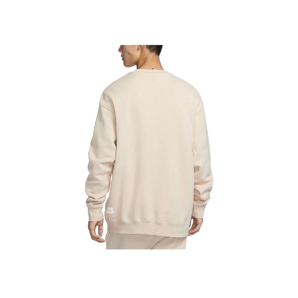 Nike Sportswear Premium Solid Color Terry Crew Neck Sweatshirt Men Tops Sand-Dune-White FV8592-126