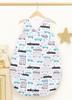Cotton Sleeping Bag for Children 3-12 Mcy Tog 2.5 Year-Round Insulated - Gray-Turquoise Cars