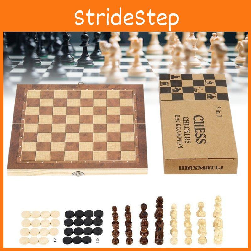 Classic Wooden Chess Board Game With Foldable Design Ideal For Kids And Adults Promoting Critical Thinking