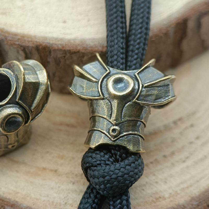 Koraliki do noża z mosiądzu pancernego DIY Plecione bransoletki Wisiorki Sznurek Akcesoria Zawieszki Narzędzie outdoorowe