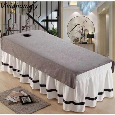 Comfortable Beauty Salon Bed Sheet with Holes Washable SPA Bedspread Breathable Thickened Cosmetic Bed Sheet Massage Treatment