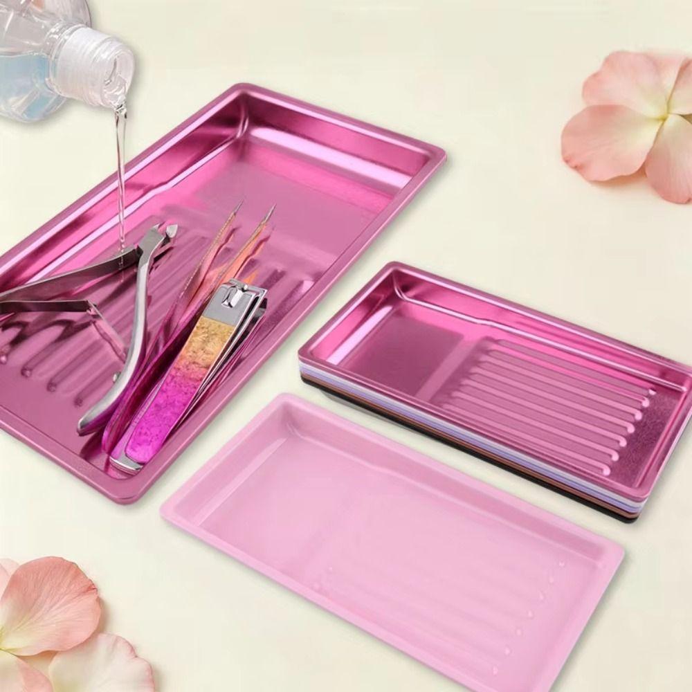 Multi-Color Nail Tool Organizer Square Nail Art Plate Nail Disinfection Tray Nail Salon