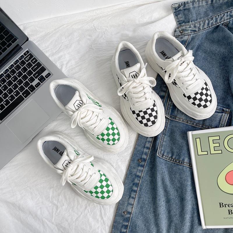 

Little white shoes women s 2025 spring and autumn new dissolving shoes women s Korean version fashion casual versatile Japanese lightweight trend boar 35 зелёный