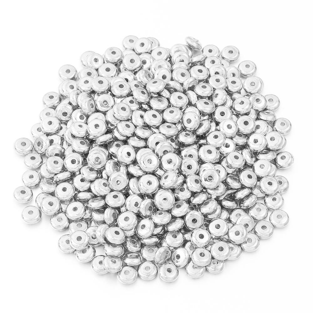 200-400pcs/Lot 4 5 6mm Round Flat Wheel Beads CCB Beads DIY Bracelet Necklace Loose Spacer Beads for Jewelry Making Wholesale