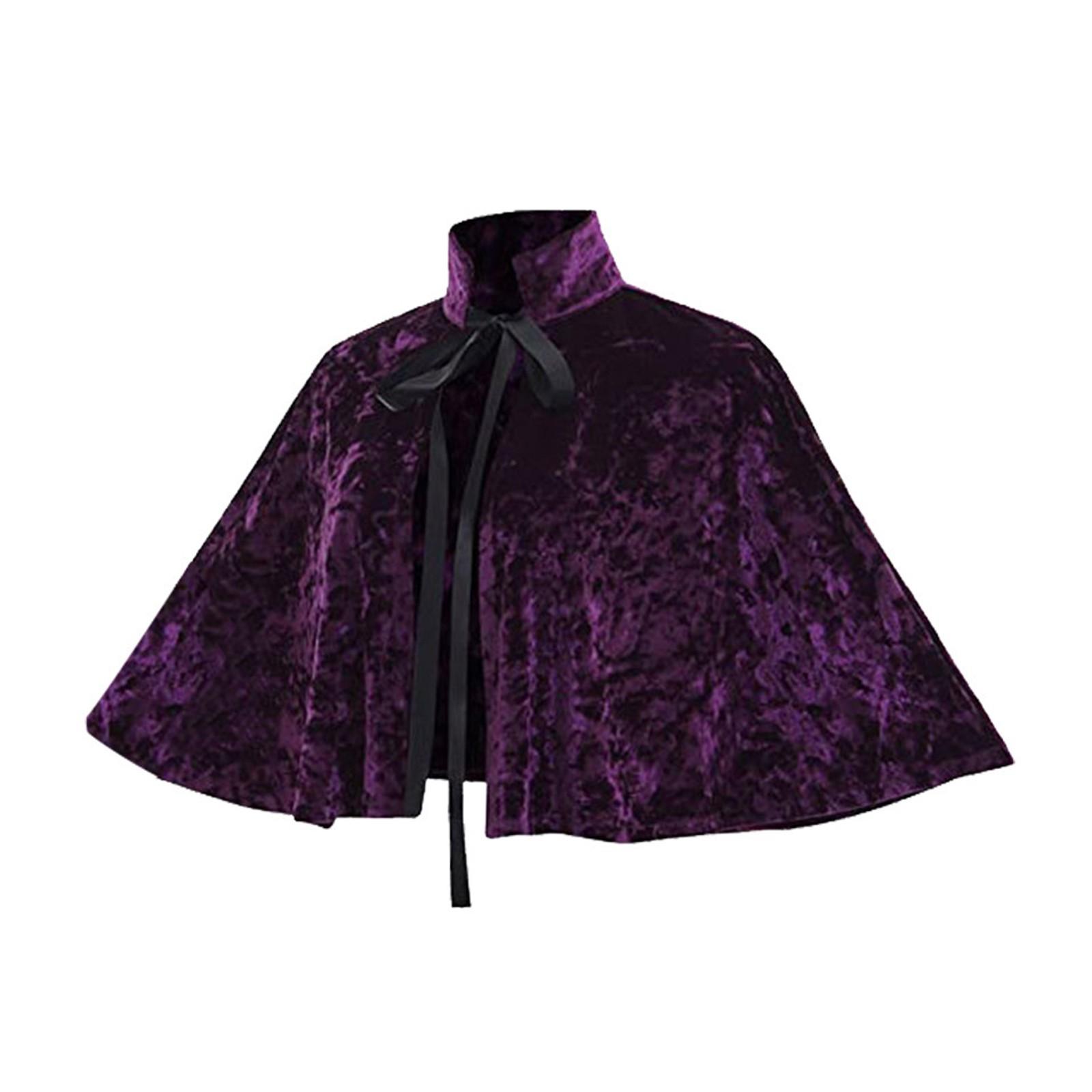 

Жіноча шаль Жіноча оксамитова накидка Накидки Костюм Готичний плащ для вечірки One Size фіолетовий