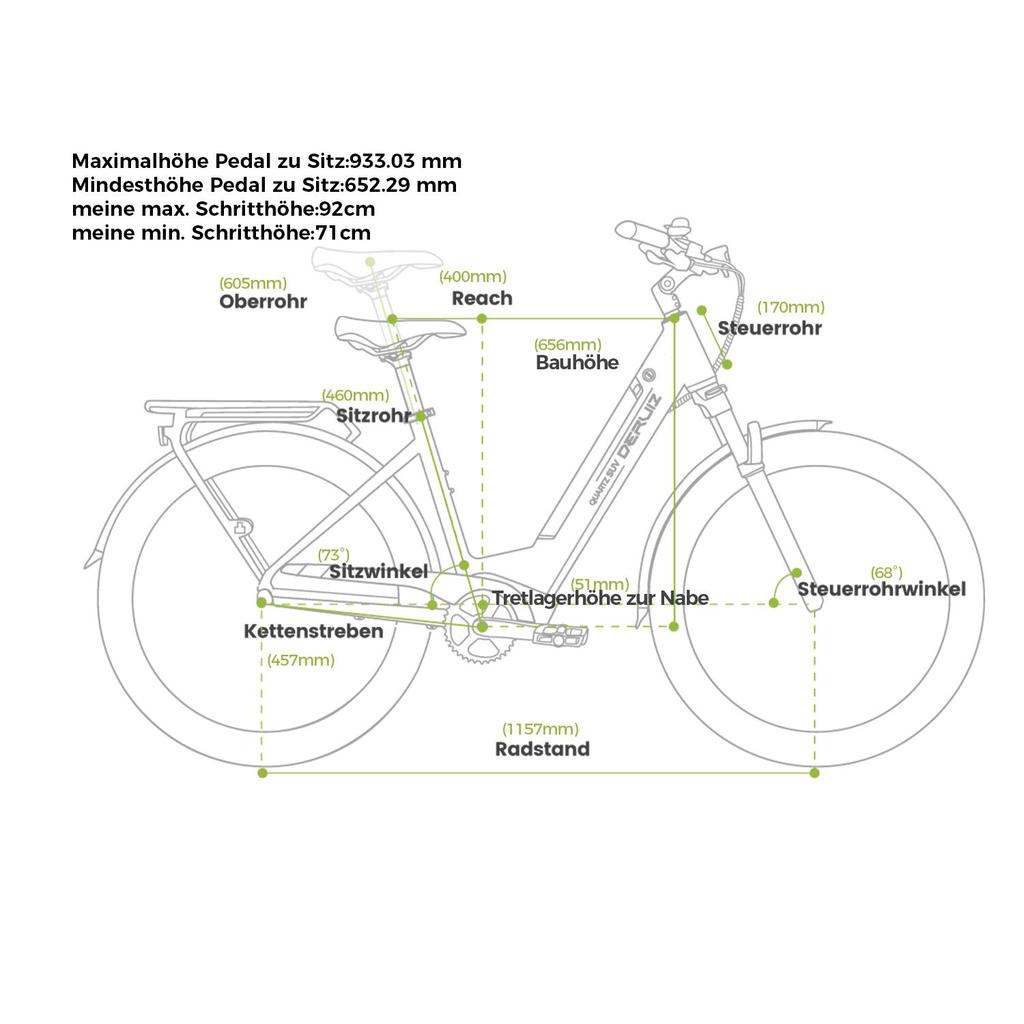 Bicicleta Elétrica DERUIZ Preta SUV 27.5" Bicicleta Elétrica MTB para Adultos, Motor 250W, Bateria 48v 13.4Ah, Freios a Disco Hidráulicos Até 161km
