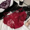 Transparent Lace Panties Hollow Out Women's Underwear Lingerie Bow Briefs  Women